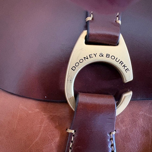 Dooney & Bourke Brown and Tan Leather Crossbody Bag - Picture 2 of 10